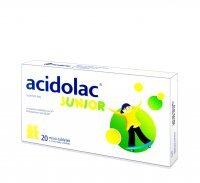 Acidolac Junior smak białej czekolady 20 misio tabletek