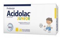 Acidolac Junior, tabletki misie, smak białej czekolady, 20 szt.