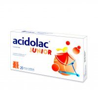 Acidolac Junior truskawkowy 20 misio tabletek