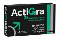 Actigra 0,025 g, tabletki powlekane, 4 szt.