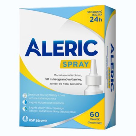 Aleric Spray, aerozol do nosa, 60 dawek