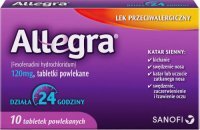 Allegra 120 mg 10 tabletek powlekanych