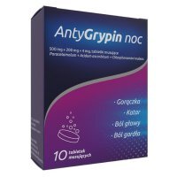 AntyGrypin noc 500mg + 200mg + 4mg 10 tabletek musujących