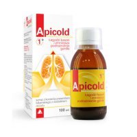 Apicold 1+, syrop z korzenia prawoślazu, 100 ml