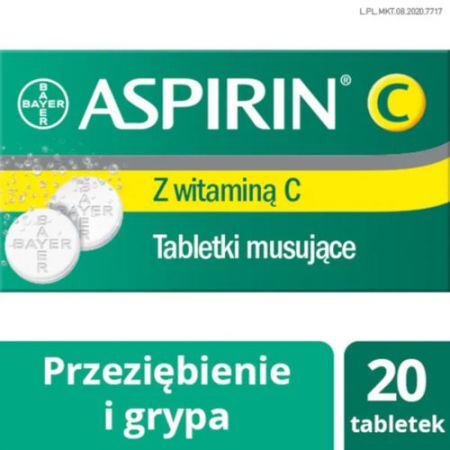 Aspirin C 400 mg + 240 mg, 20 tabletek musujących