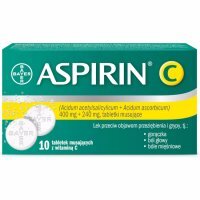Aspirin C, 400 mg + 240 mg, tabletki musujące, 10 szt. (import równoległy, PharmaPoint)