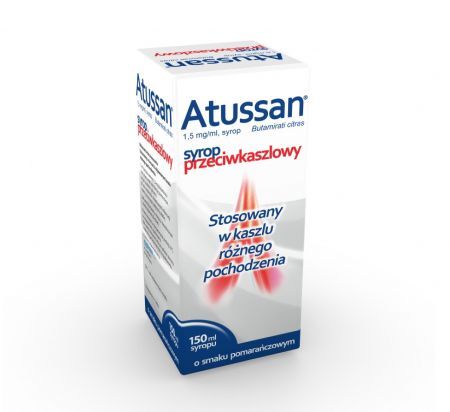 Atussan 1,5 mg/ml syrop o smaku pomarańczowym 150 ml