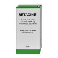 Betadine, 0,1 g/ml, roztwór na skórę, 30 ml (import równoległy, Delfarma)