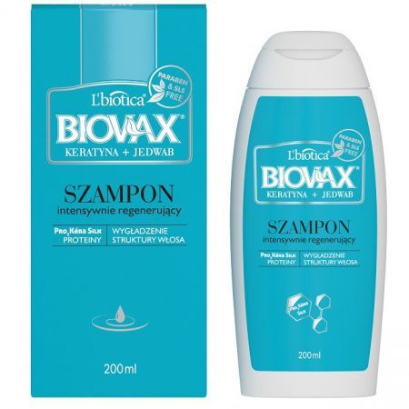 BIOVAX Szampon KERATYNA+JEDWAB szampon 200 ml