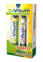 C-Vitum musujące, 1000 mg, 20 tabl. + D-Rutin CC musujące, 20 tabl. GRATIS