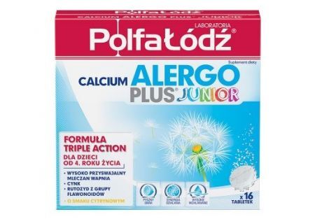 Calcium Alergo Plus Junior 16 tabletek musujacych