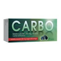 Carbo medicinalis MF, 250 mg, tabletki, 20 szt.