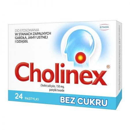 Cholinex Bez Cukru 24 pastylki