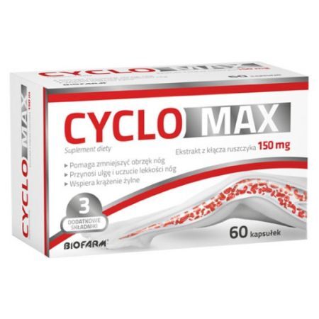 CycloMAX ekstrakt z kłącza ruszczyka x 60 kapsułek