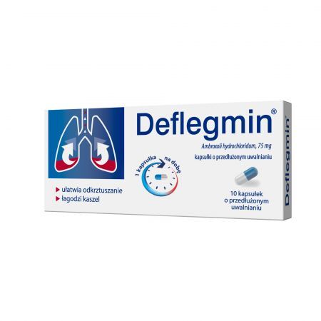 Deflegmin, 75 mg, kapsułki, 10 szt.