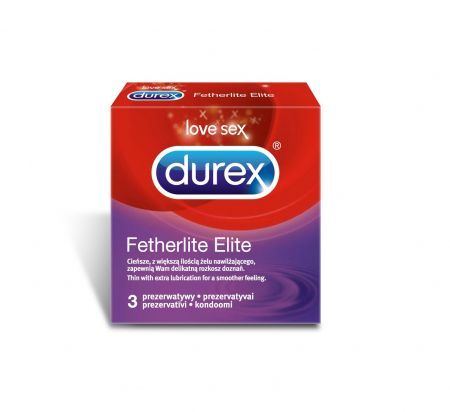 Durex Fetherlite Elite, prezerwatywy, 3 szt.