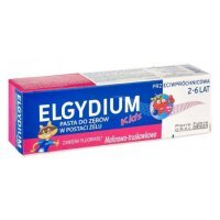 Elgydium Pasta Przeciwpróchnicowa Kids, smak malinowo-truskawkowy, 50 ml