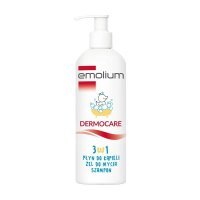 Emolium Dermocare 3w1, płyn do kąpieli, żel do mycia, szampon, 400 ml