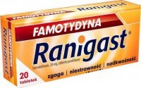 Famotydyna Ranigast, 0,02 g, tabletki powlekane, 20 szt.