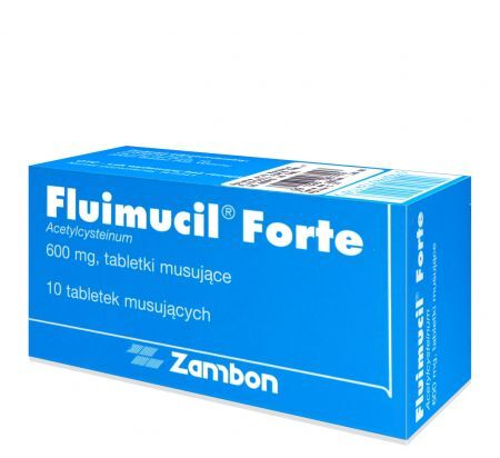 Fluimucil Forte 600 mg, 10 tabletek musujących