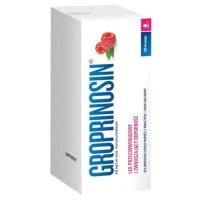 Groprinosin 250 mg/ 5 ml, syrop dla dzieci powyżej 1 roku i dorosłych, smak malinowy, 150 ml