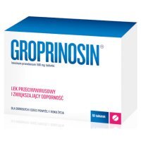 Groprinosin, 500 mg, tabletki, 50 szt.