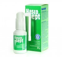 Hascosept spray, 1,5 mg/ g, roztwór do stosowania w jamie ustnej, 30 g