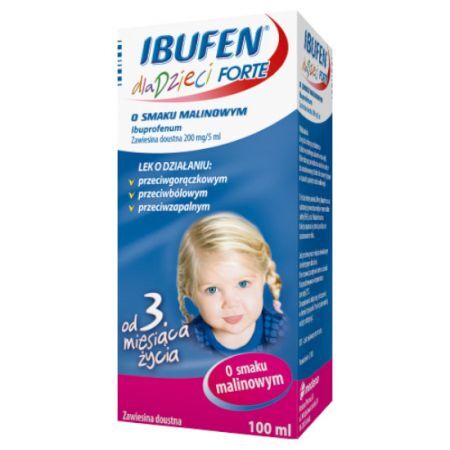 Ibufen dla dzieci Forte malinowy 100 ml