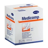 Medicomp, kompresy 7,5 x 7,5 cm, 4 warstwowe, 50 szt.
