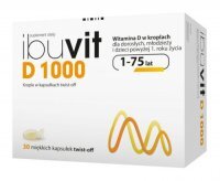 Ibuvit D 1000, witamina D dla dzieci po 1 roku, młodzieży i dorosłych,  kapsułki twist off, 30 szt.