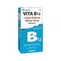 Vita B12 + kwas foliowy 1000 mcg/400 mcg 30 tabletek