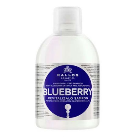 Kallos Blueberry, szampon do włosów łamliwych, 1000 ml