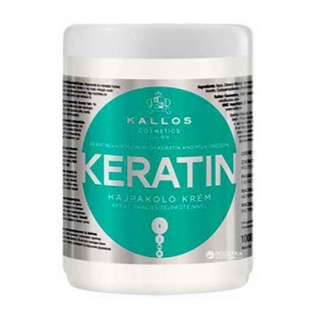 Kallos Keratin, maska ułatwiająca prostowanie włosów, 1000 ml