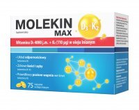 Molekin D3 + K2 Max w oleju lnianym, kapsułki, 75 szt.