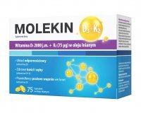 Molekin D3 + K2 w oleju lnianym, kapsułki, 75 szt.
