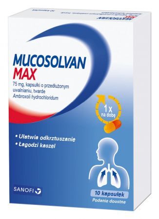 Mucosolvan Max 75 mg 10 kapsułek
