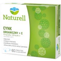 Naturell Cynk organiczny + C  60 tabletek