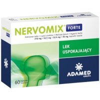 Nervomix Forte, 210 mg + 52,5 mg + 52,5 mg + 35 mg, kapsułki, 60 szt.