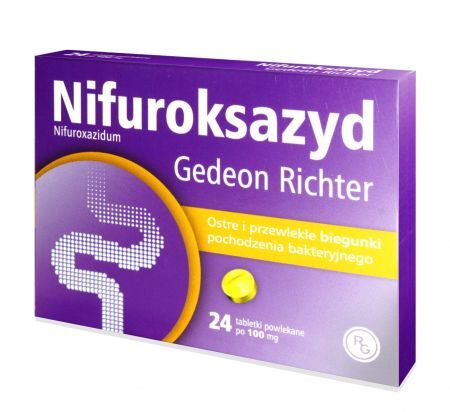 Nifuroksazyd Gedeon Richter 0,1 g x 24 tabletki