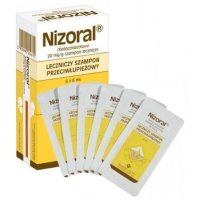 Nizoral, 0,02 g/g, szampon leczniczy, 6 saszetek po 6 ml