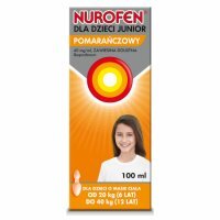 Nurofen dla dzieci Junior pomarańczowy 40 mg/ ml, zawiesina doustna, od 6 do 12 lat, 100 ml