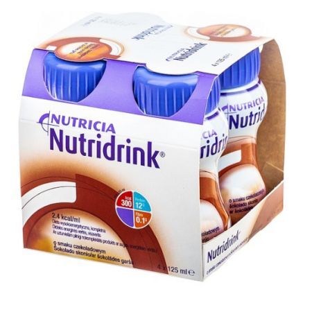 Nutridrink, smak czekoladowy, 4 x 125 ml
