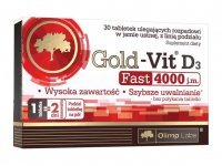 Olimp Gold-Vit D3 Fast, 4000 j.m, tabletki ulegające rozpadowi w jamie ustnej, 30 szt.