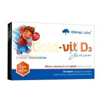 Olimp Gold-Vit D3 Junior, smak owocowy, tabletki, 30 szt.