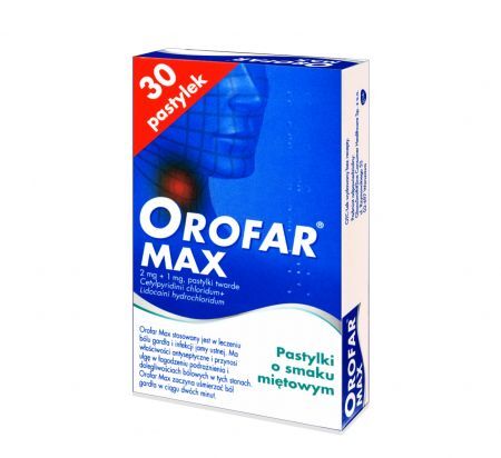 Orofar MAX 30 pastylek twardych