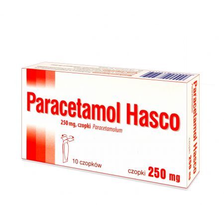 Paracetamol Hasco 250 mg 10 czopków doodbytniczych