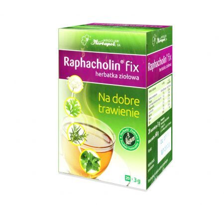 Raphacholin fix, herbatka ziołowa, saszetki, 20 szt.