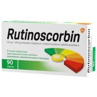 Rutinoscorbin 25 mg + 100 mg, 90 tabletek powlekanych