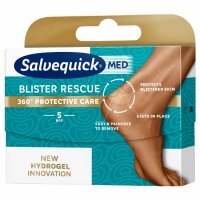 Salvequick Med Blister Rescue 5, plastry na pęcherze na pięty, 5 szt.