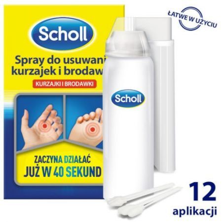 Scholl, spray do usuwania kurzajek i brodawek dla dzieci powyżej 4 roku życia i dorosłych, 80 ml